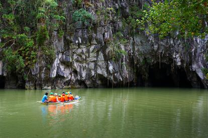 Entrada al río subterráneo de Puerto Princesa.