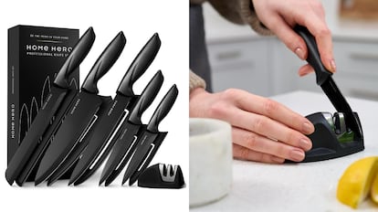 un juego de cuchillos de cocina