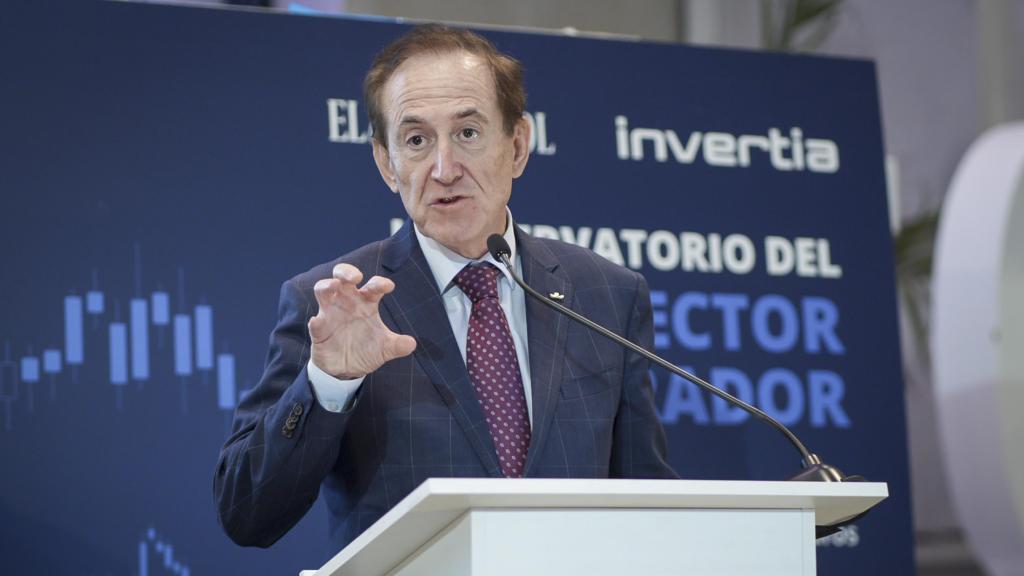 Antonio Huertas, presidente de Mapfre, durante su intervención en la clausura de la primera jornada del I Observatorio del Sector Asegurador.