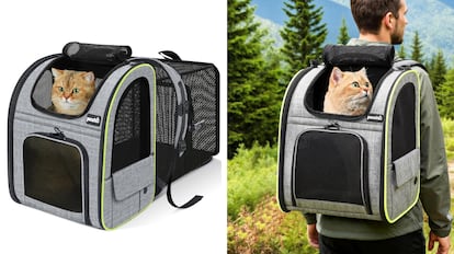mochila de transporte para perros y gatos