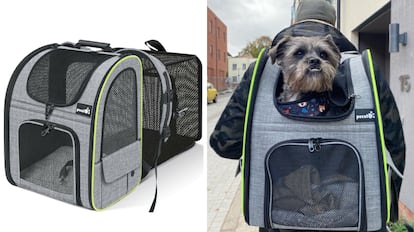 mochila de transporte para perros y gatos