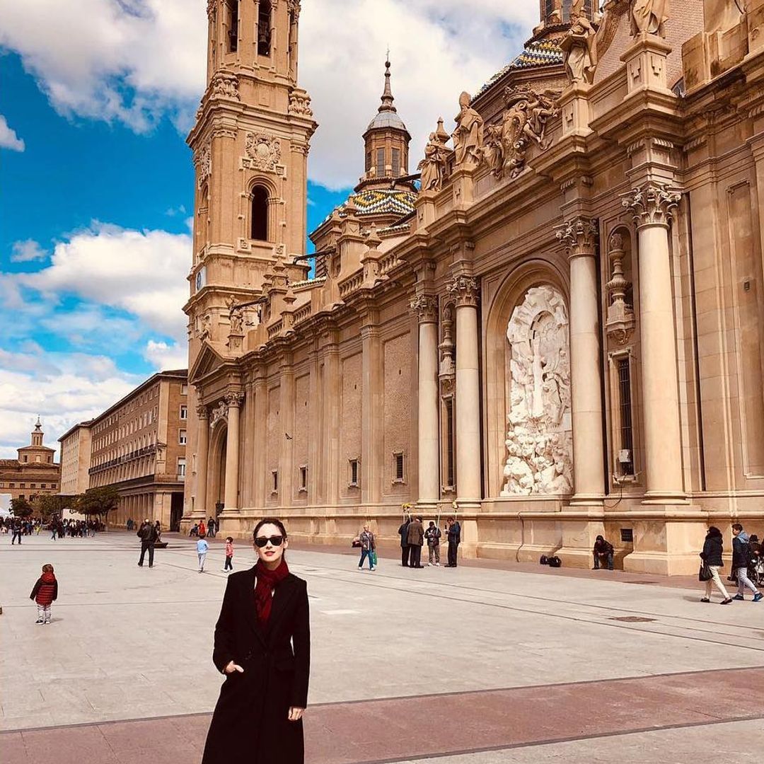 La actriz Elena Rivera en El Pilar de Zaragoza