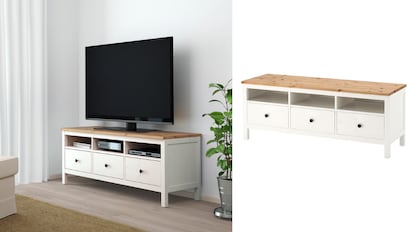 Este mueble de salón de Ikea combina diseño y funcionalidad.