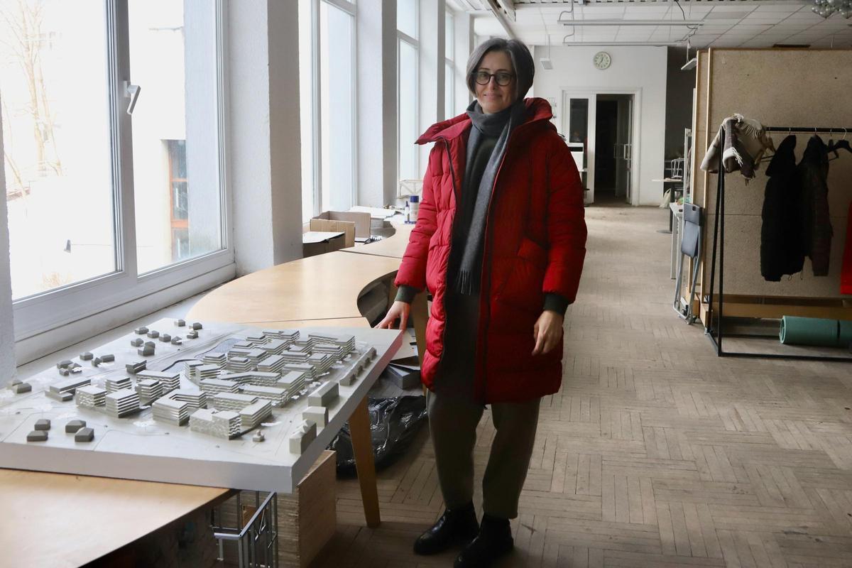 Iryna Matsevko, directora de la Escuela de Arquitectura de Kharkiv, se mudó a Lviv, en el oeste de Ucrania.