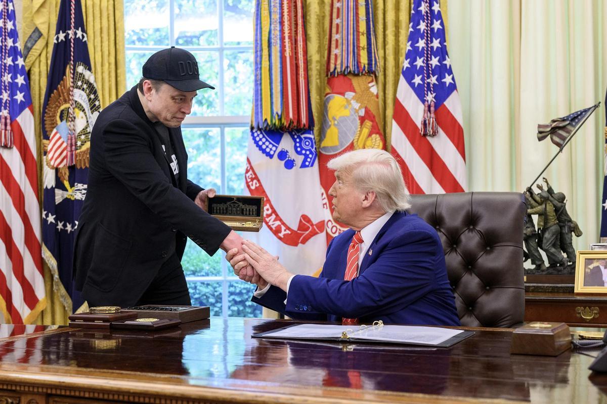 El presidente de Estados Unidos, Donald Trump, y el multimillonario Elon Musk.