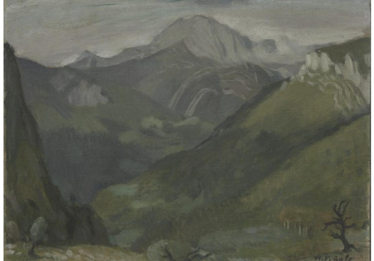 A la izquierda, arriba, los Tiatordos, de la colección Sabadell. Abajo, el cuadro rebautizado ahora como “Viañu”. A la derecha, arriba,