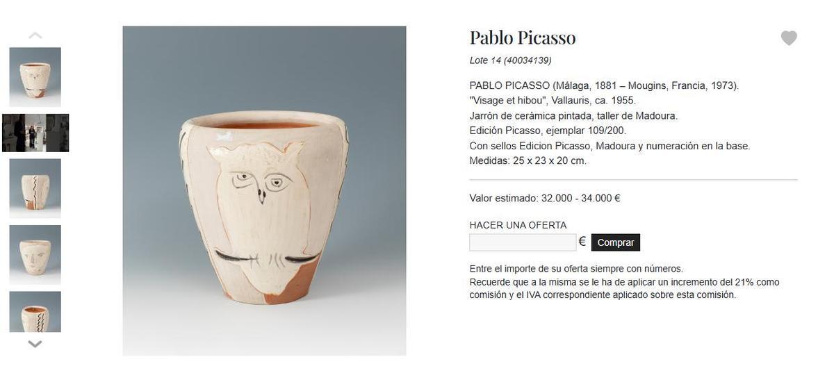 Jarrón de cerámica que se puede adquirir directamente en Setdart (Barcelona)