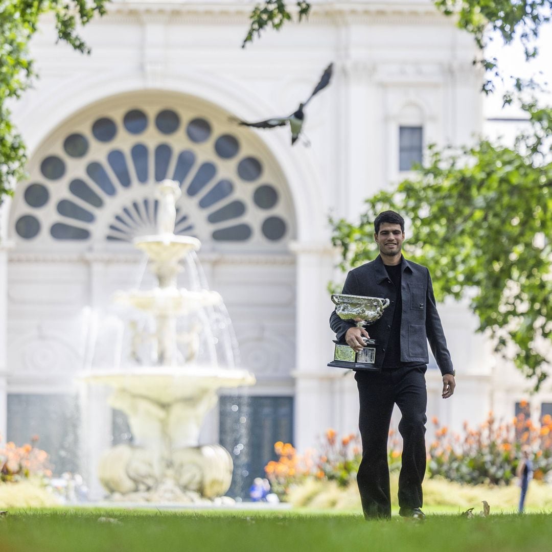 Carlos Alcaraz, en los jardines