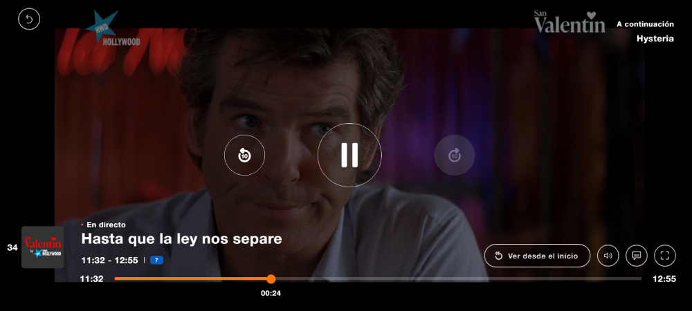 La película se transmite por Orange TV a través del canal St. Valentine del canal Hollywood.