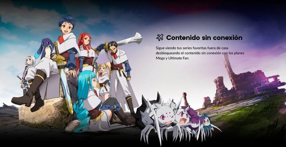 Contenido sin conexión en Crunchyroll