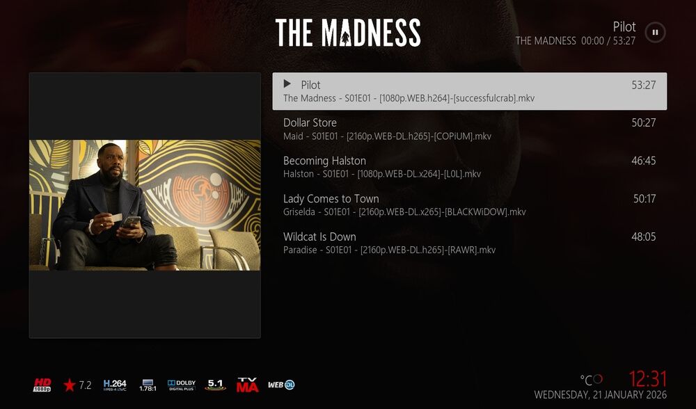 Interfaz EasyTV en Kodi
