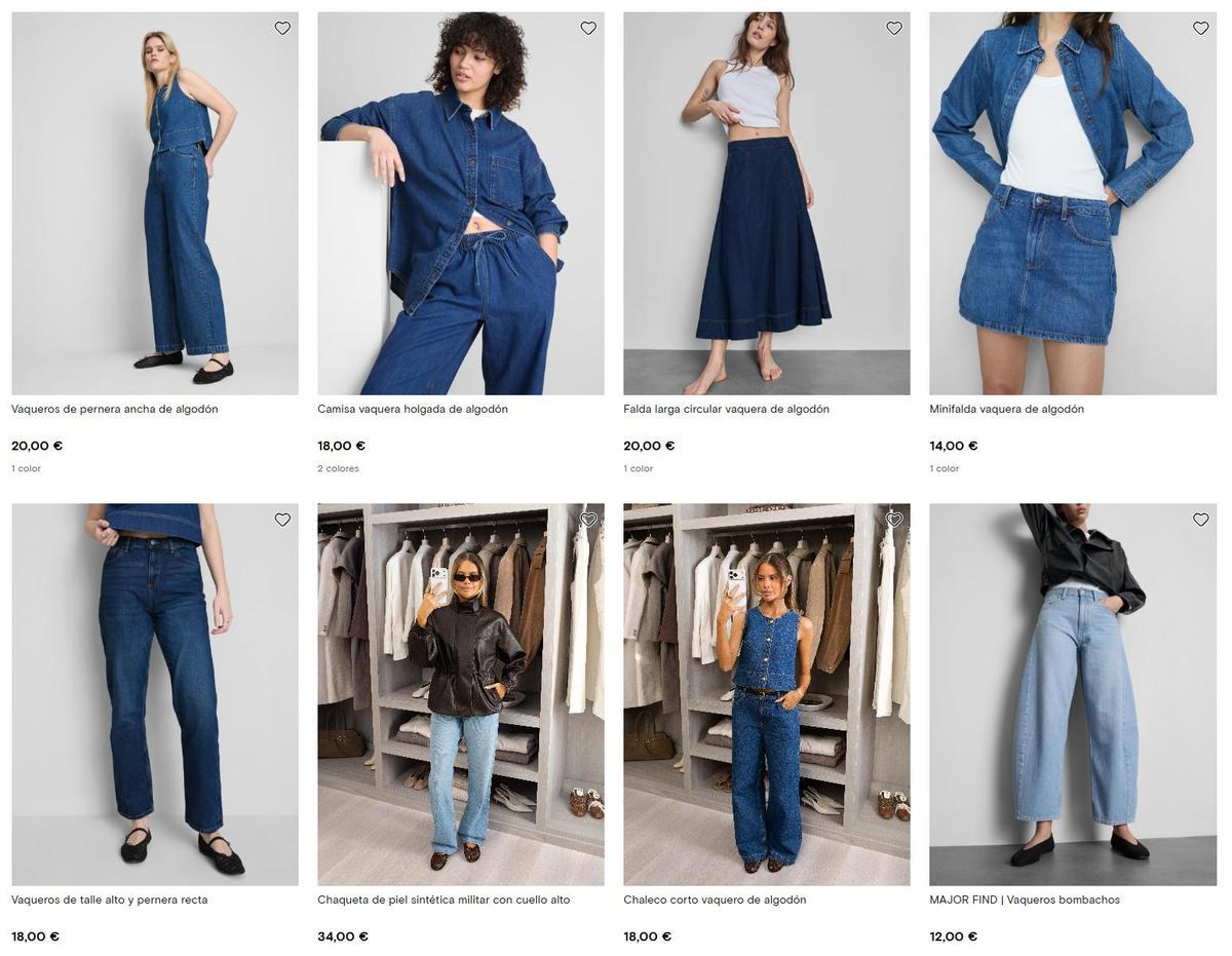 Artículos de mezclilla.