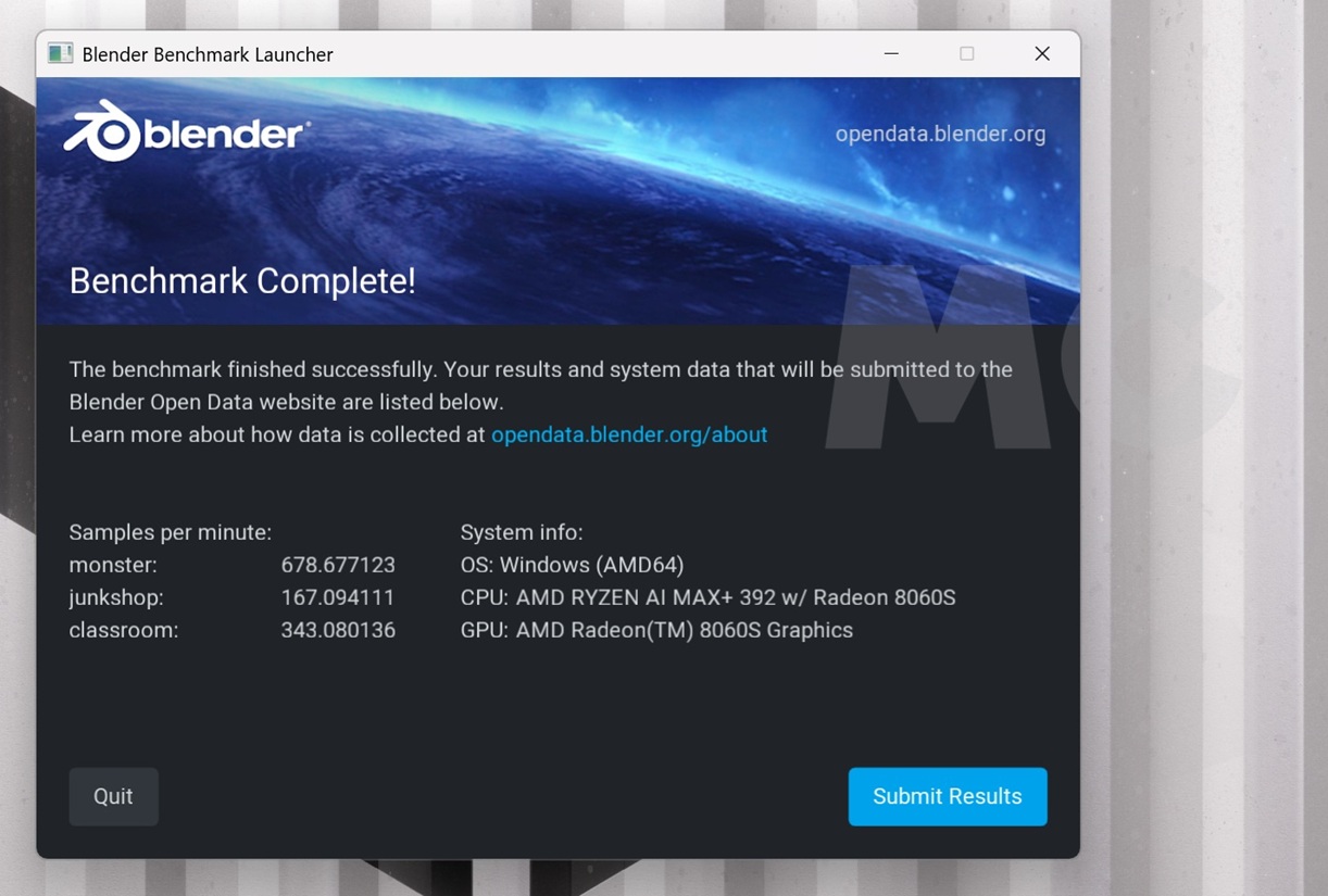 ASUS TUF Gaming A14 2026 blender