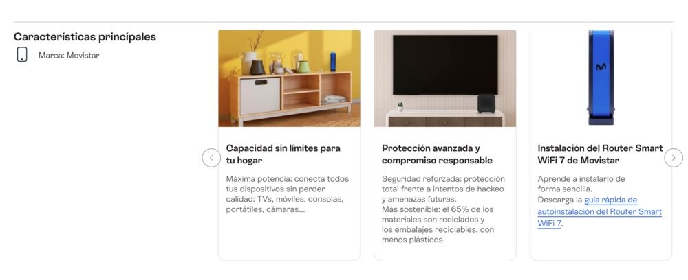 Diagrama de características del router Movistar WiFI 7