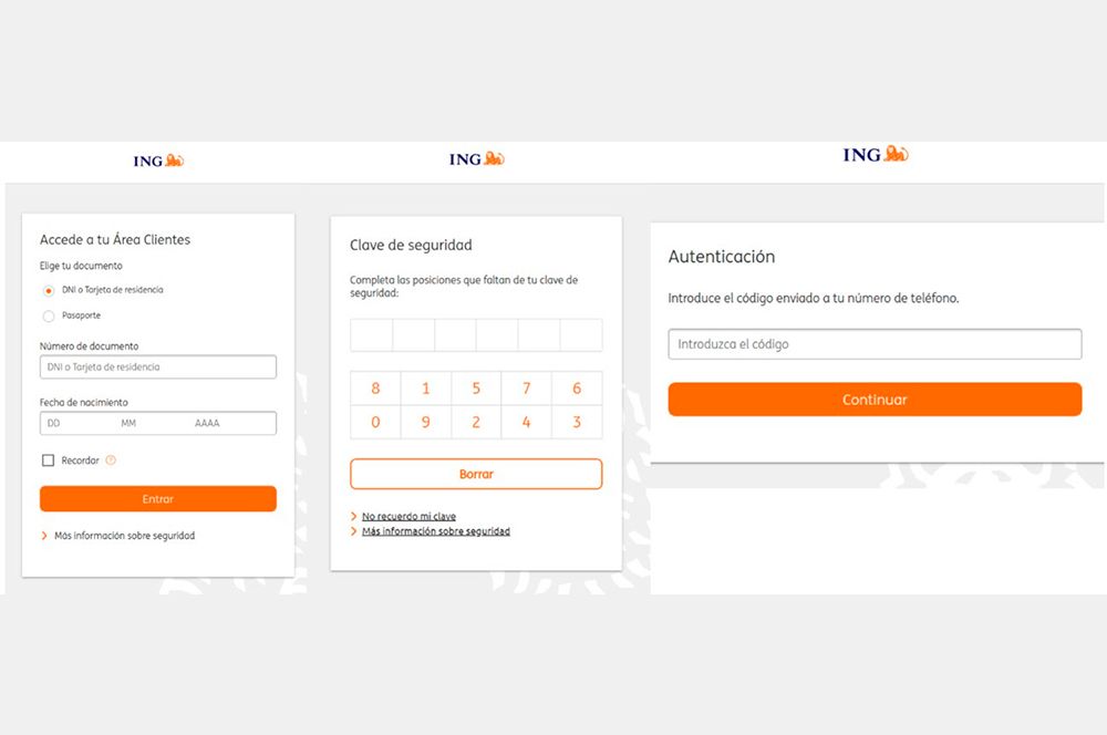 Haciéndose pasar por ING