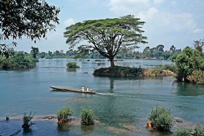La superficie de las 4.000 islas de Laos.