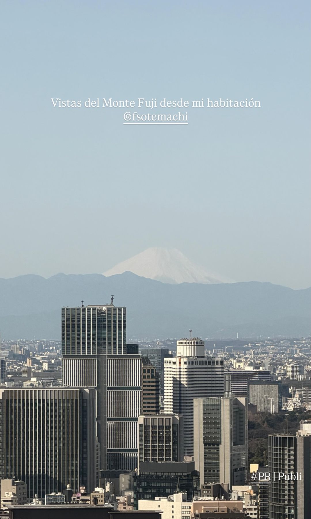 Imagen tomada por Tamara Falcó del Four Seasons Hotel Tokyo en Otemachi