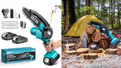 mini motosierra inalámbrica