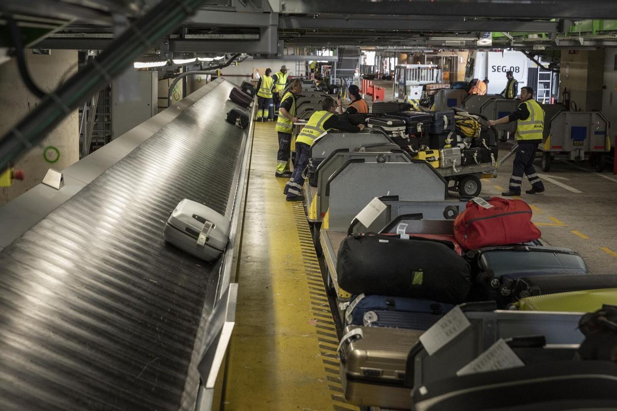 Zona de equipajes de la terminal T2 del aeropuerto de Barcelona-El Prat.
