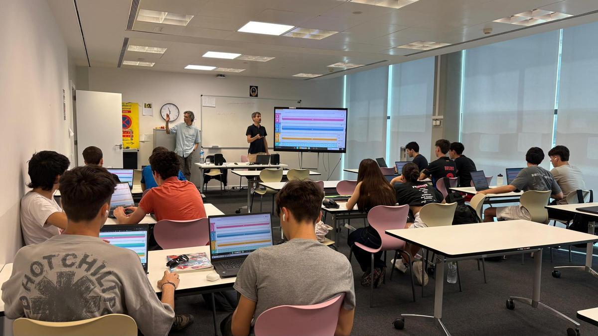 Un taller de Playnuzic en un instituto de Cataluña.