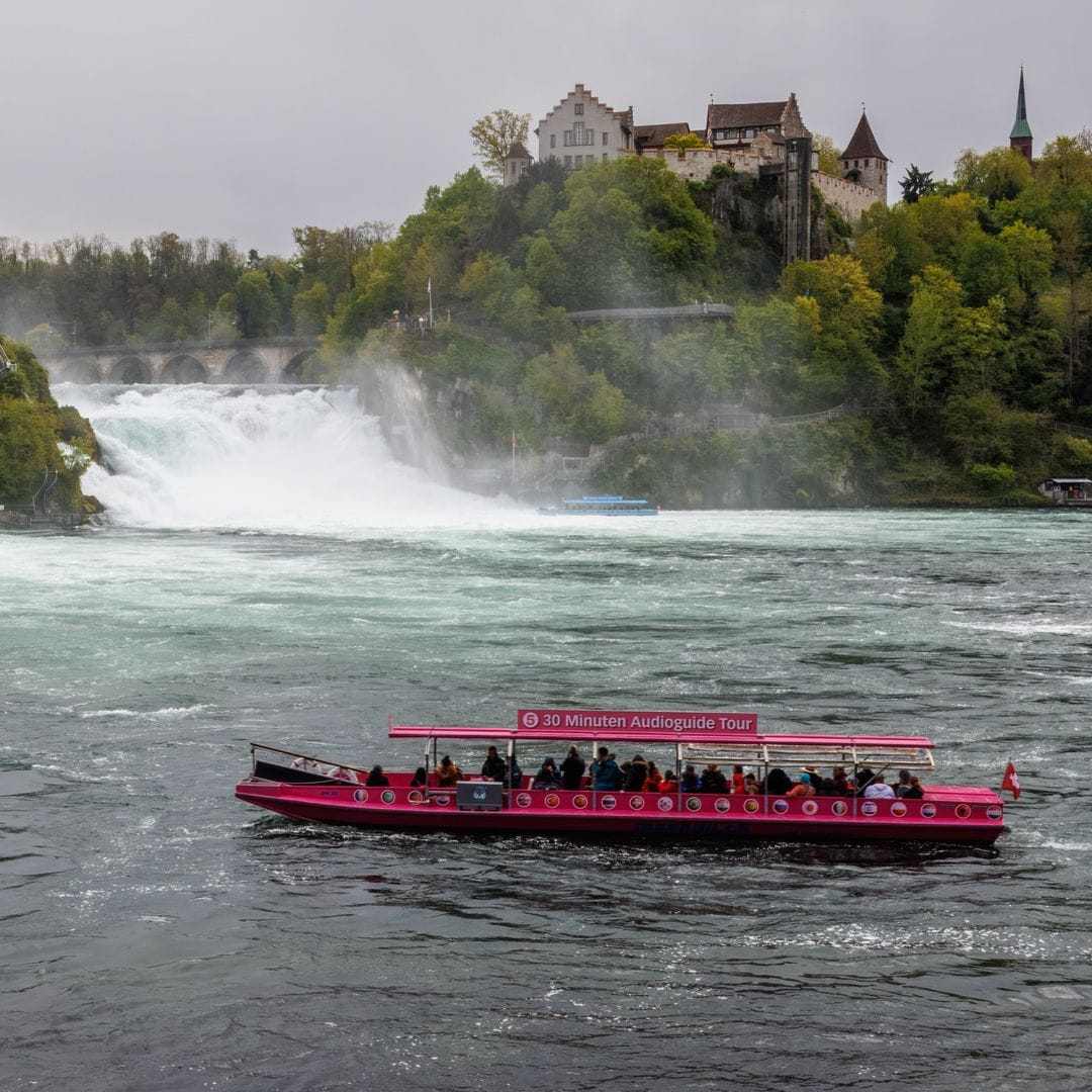 Cataratas del Rin- Suiza- Barco rosa