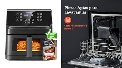 Freidora sin aceite Cosori con 1700 vatios de potencia