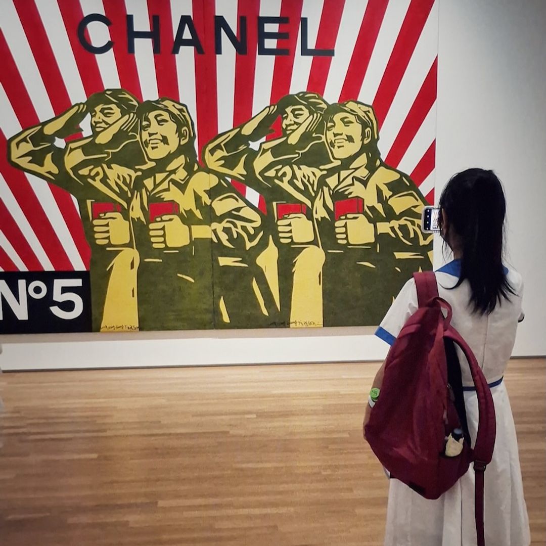 Exposición de arte en la ciudad de Hong Kong