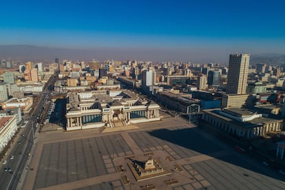 El edificio del parlamento en Ulán Bator.