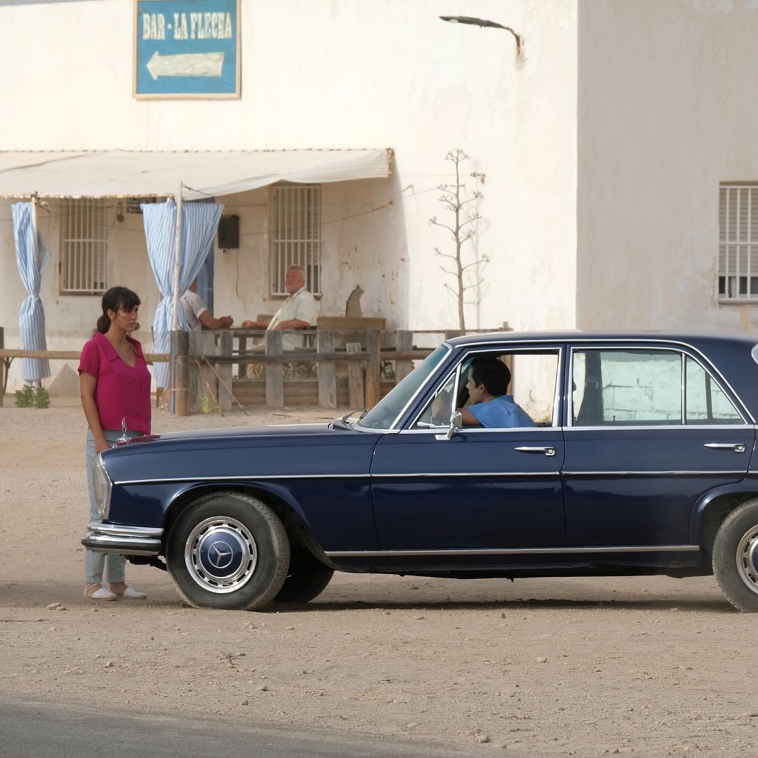 Rodaje de la serie Entre Tierras, con Megan Montaner, en La Almadraba de Monteleva, Almería