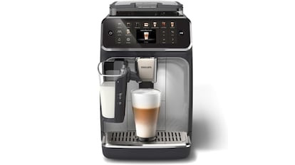 Esta cafetera de la marca Philips tiene una estética moderna y dispone de una gran pantalla táctil desde la que elegir los cafés.