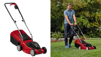 cortacésped eléctrico que pesa menos de 9 kilogramos