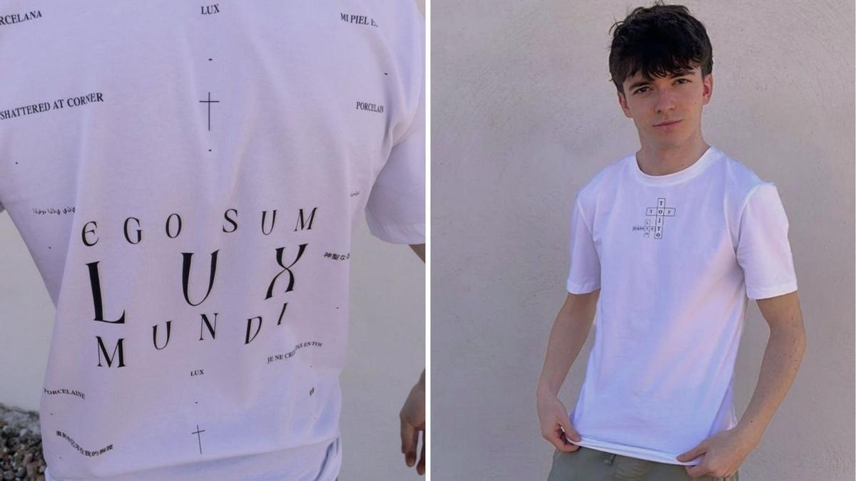 Daniel, con la camiseta que diseñó para los conciertos de 'Lux'.