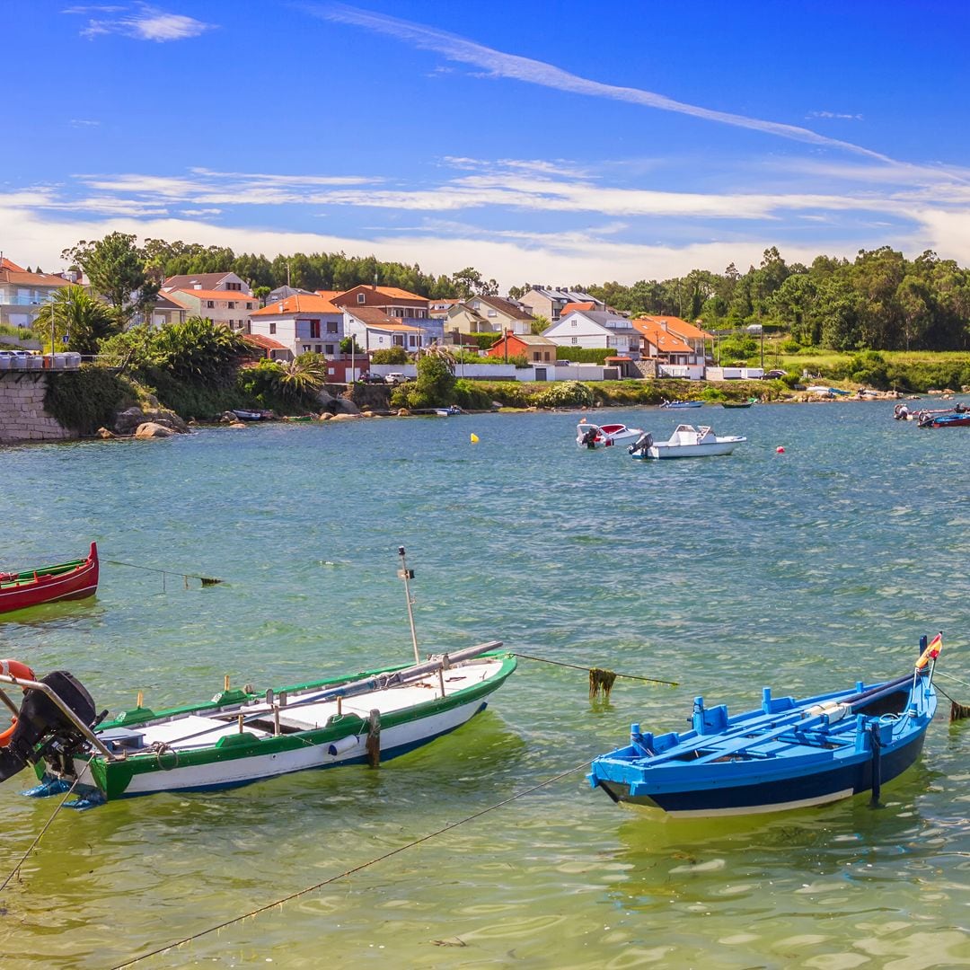 Barcos de pesca en la isla de Arousa, Pontevedra