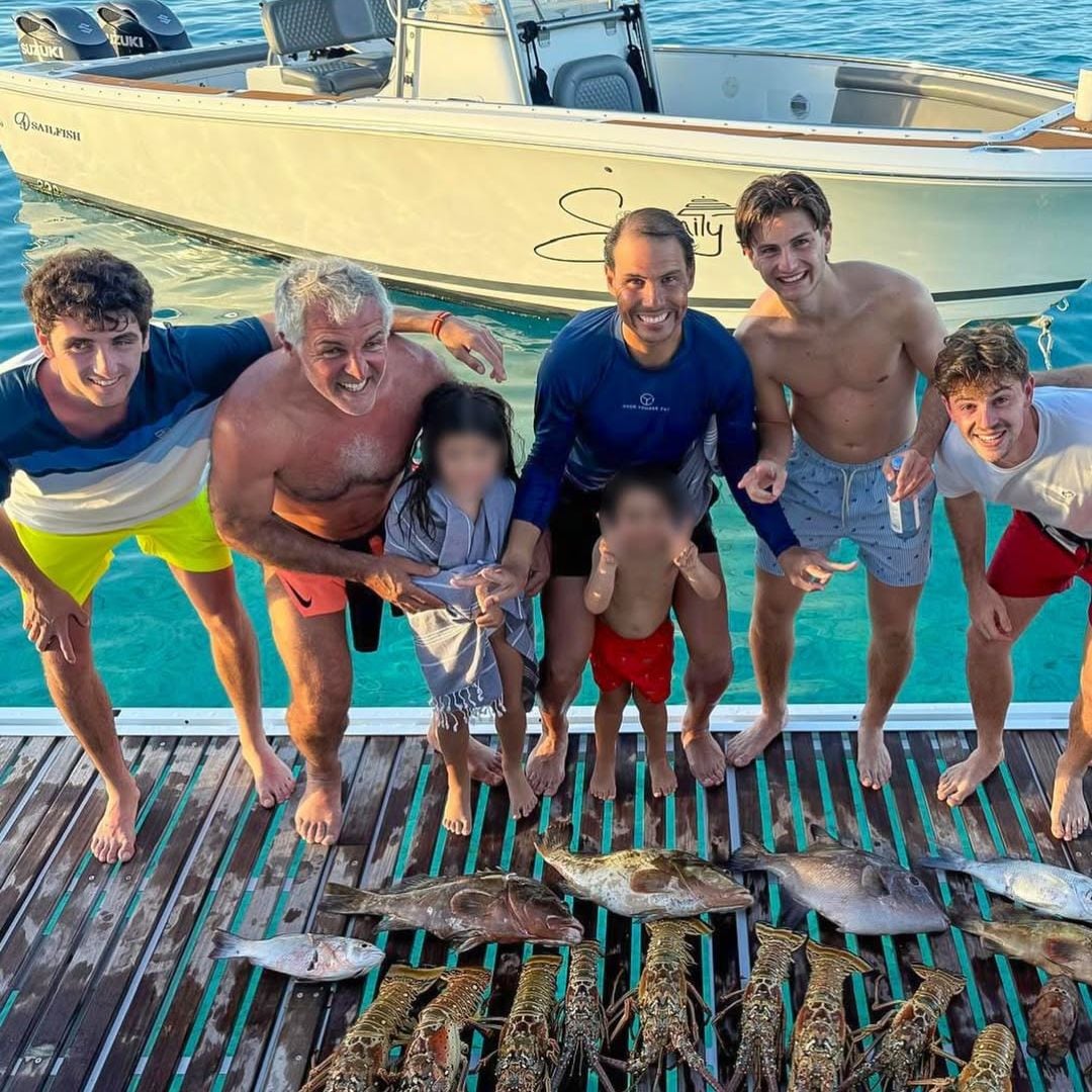 Rafa Nadal con su familia en las Islas Exumas
