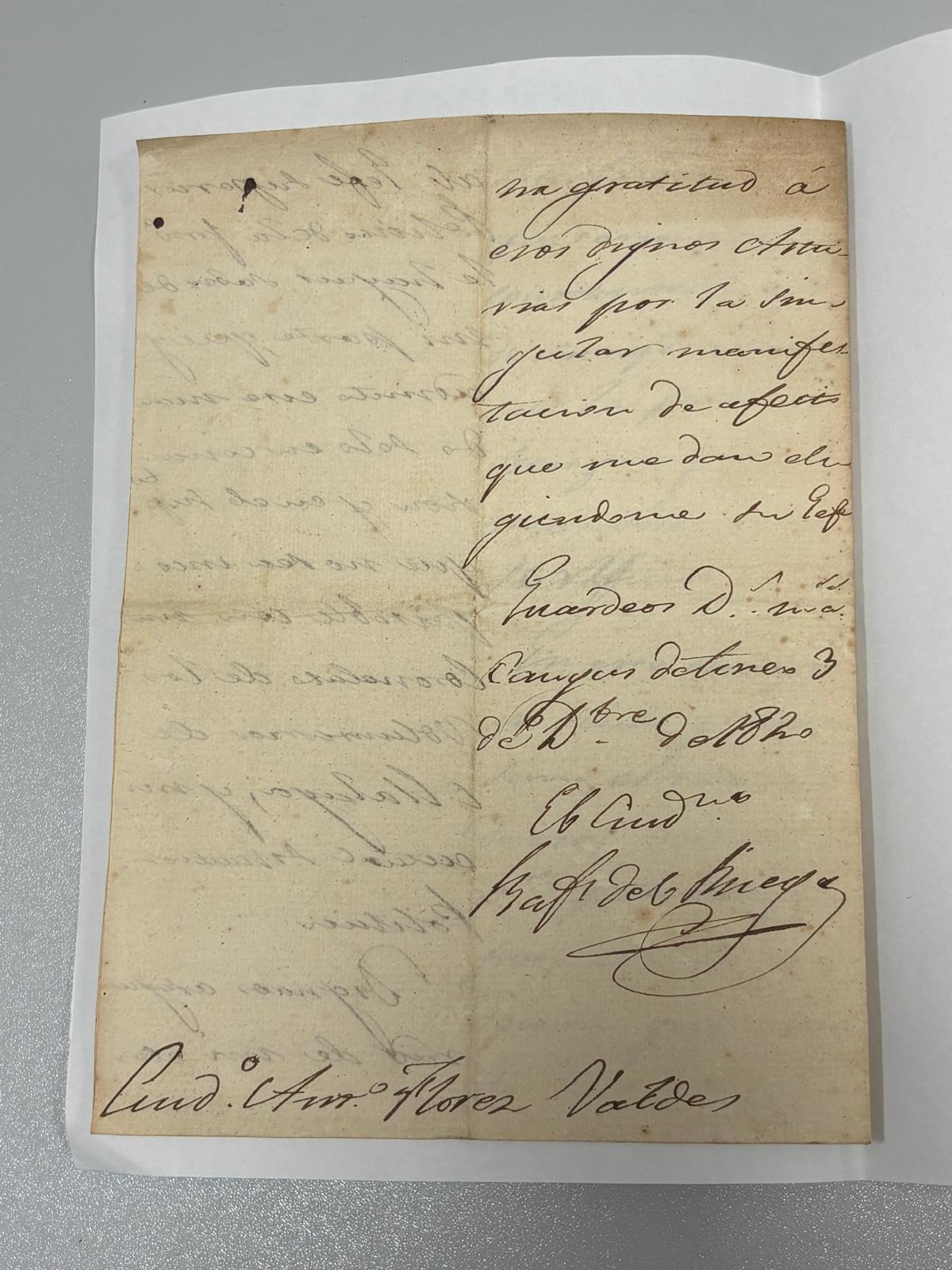 Carta del General Riego.