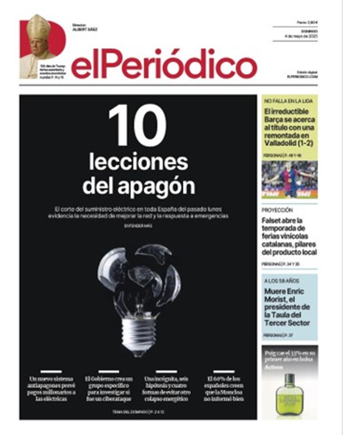 Portada de El Periódico.