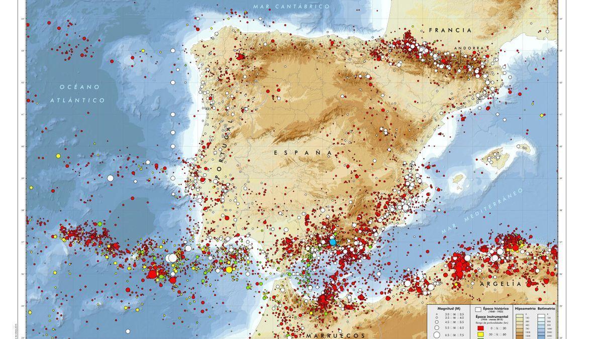 Zonas más afectadas por los terremotos en España