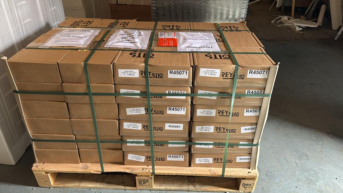 Un pallet de queso de King Silo que tenía como destino Estados Unidos.