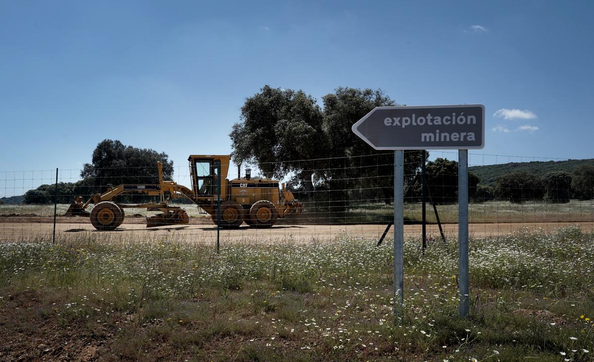 Trabajos de acondicionamiento de la mina de tungsteno de Abenojar, en Ciudad Real.