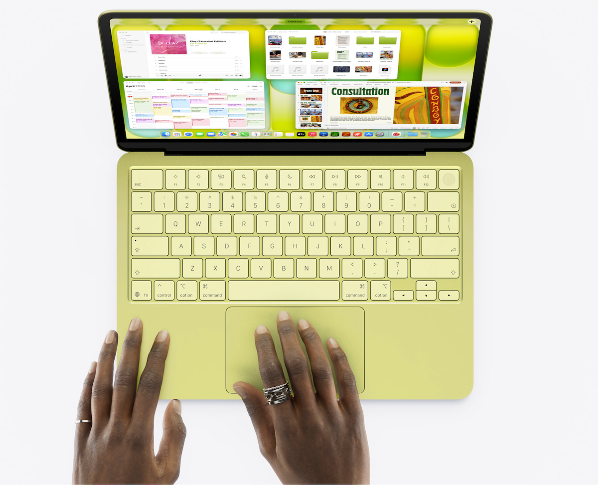 Vista superior de la MacBook Neo