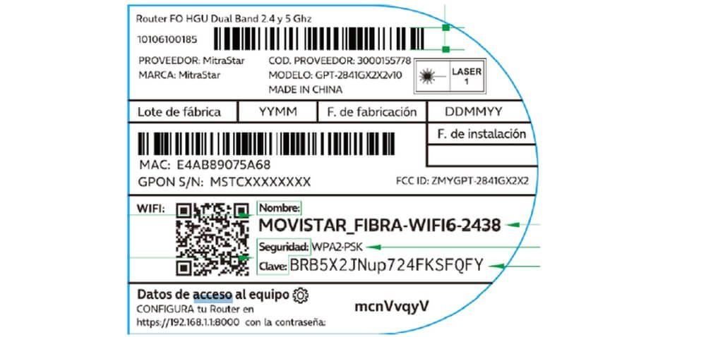 Router de datos trasero Movistar WiFi 6 Plus