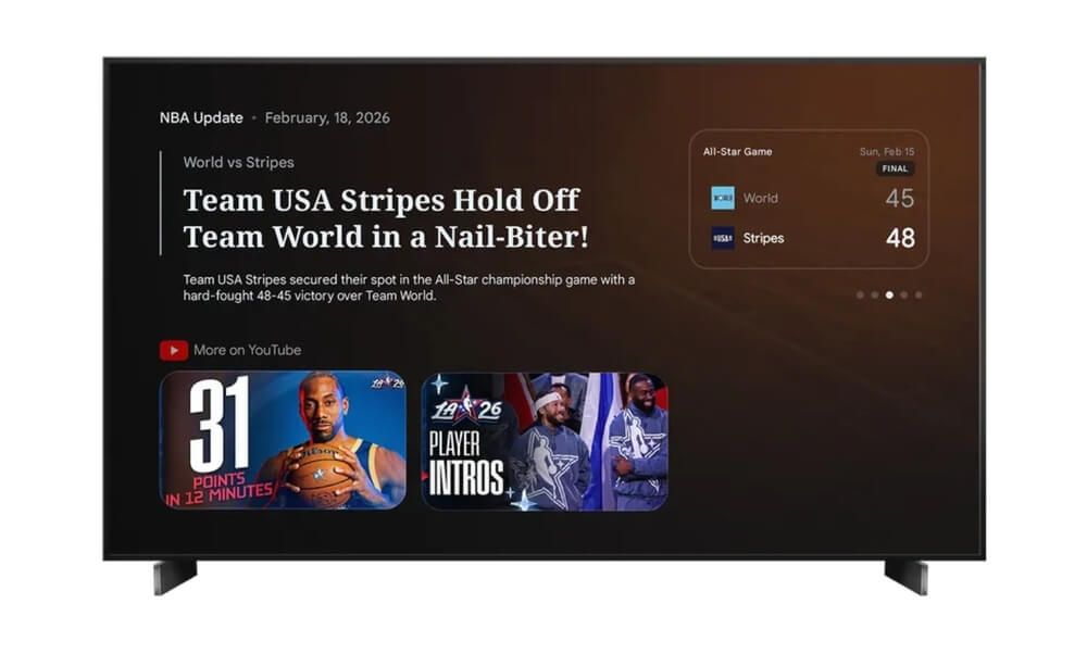 Información deportiva en Google TV