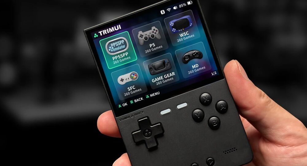 Botones y pantalla de ladrillo Trimui