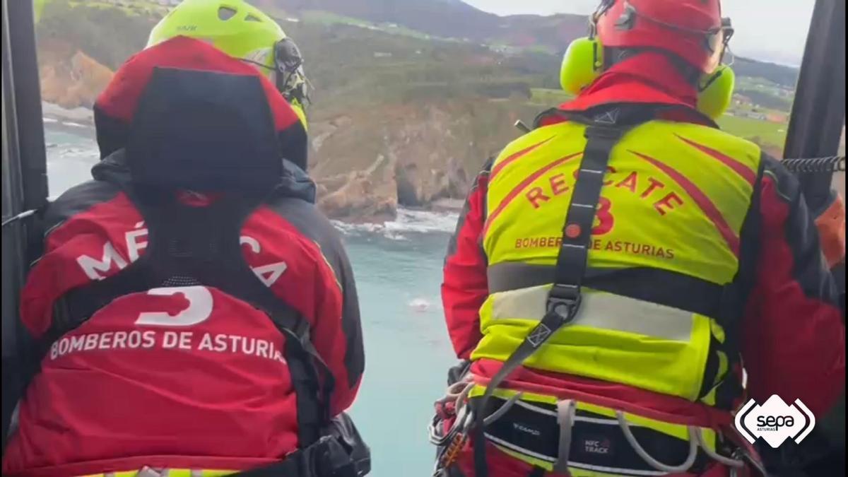 Un momento de la búsqueda del pescador, en el último día del dispositivo especial.