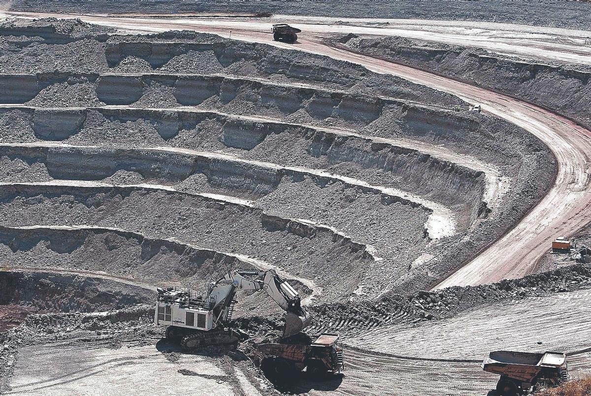 Vista de la explotación minera de Las Cruces, en Sevilla, proyecto estratégico de la UE.