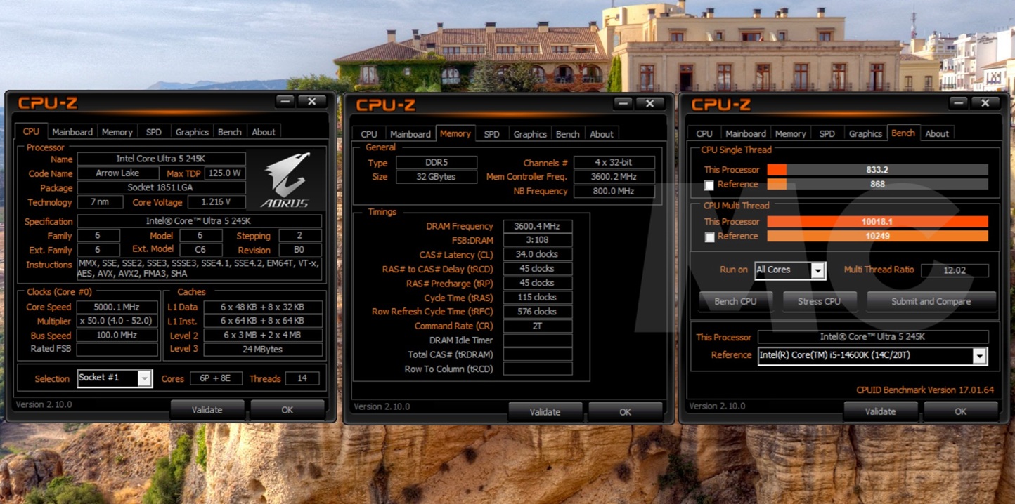 CPU Core Ultra 5 245k 2026 Z