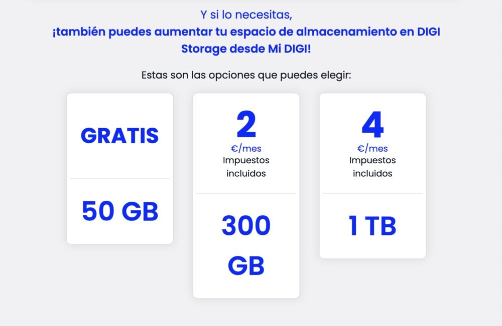 Imágenes con todas las condiciones de almacenamiento de Digi