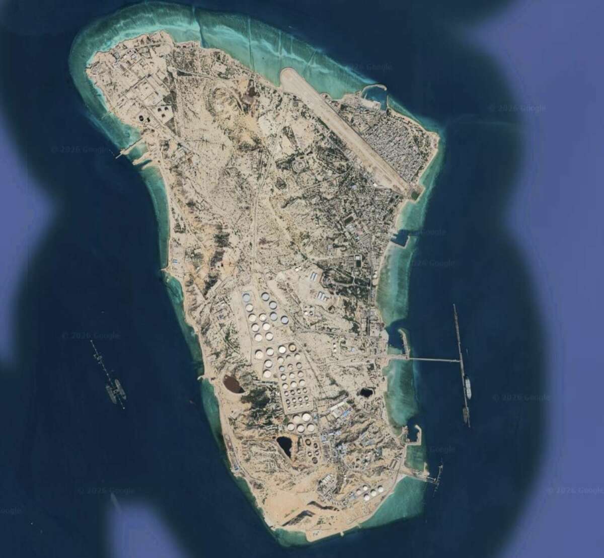 Imagen satelital de la isla Jark