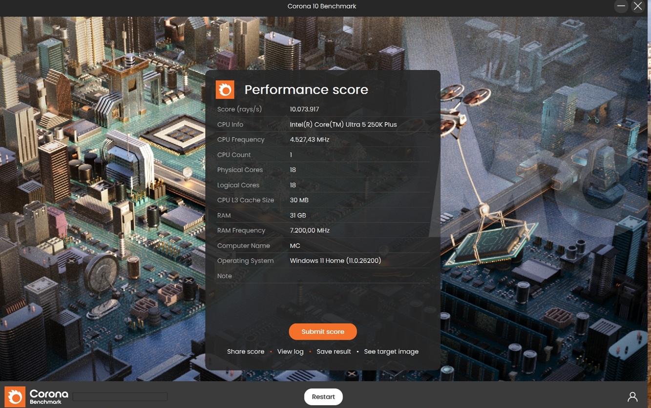 Intel Core 5 250k Plus Corona