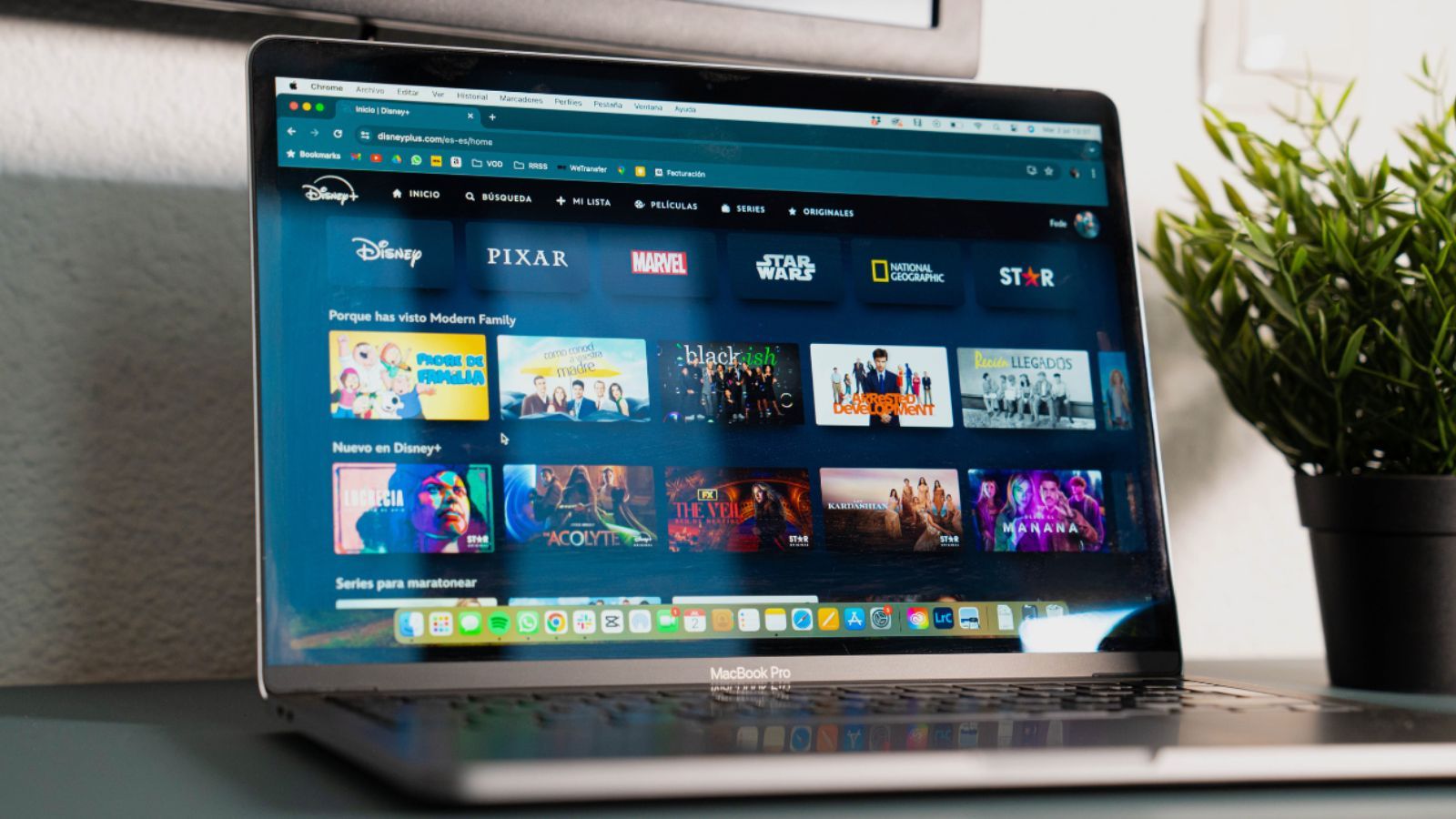 Contenido de Disney+ para portátiles